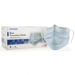 Procedure Mask McKesson Pleated Earloops One Size Fits Most Blue